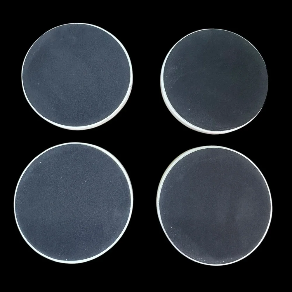 Abraham Lincoln Marble Stone Coasters Set Stand Engraved Life Of Lincoln Vintage